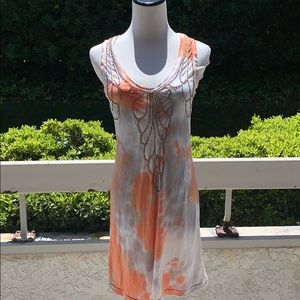 NWOT orange tie dye top DRESS, size M